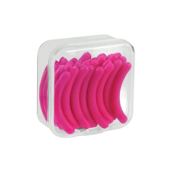 30 Piece - Silicone Eyelash Curler Replacement Pads Storage Box - Hot Pink