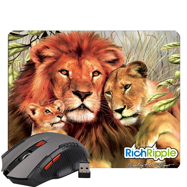 RichRipple 2.4G 3-level DPI Wireless Mouse+Unique Mouse Pad