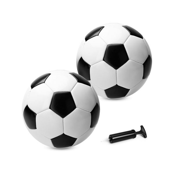 2 Pack Classic Soccer Football Black and White Size 3 Football for Children