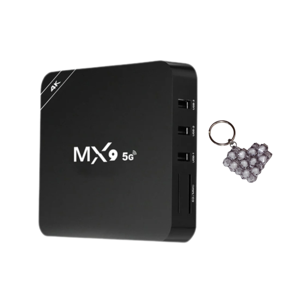 MX9 Andorid 12.1 4K TV Box 4GB + 64GB and handmade key holder