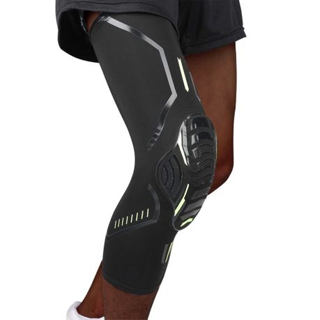  Padded Knee Compression Sleeves Long Leg Sleeve Calf  Protection for Basketball, Football, Volleyball, Soccer Knee Pads Shin  Brace Soft Protective Gear Calf Support for Youth Adult, 1 Pair : Sports