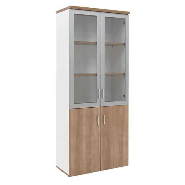 Office Organizer Wood and Glass Cabinet Filler