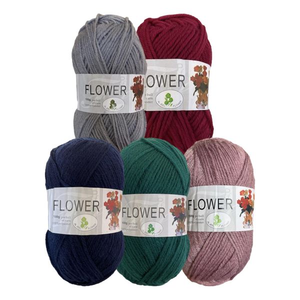 Double Knitting Polyester Yarn 100g (Pack of 5) #4