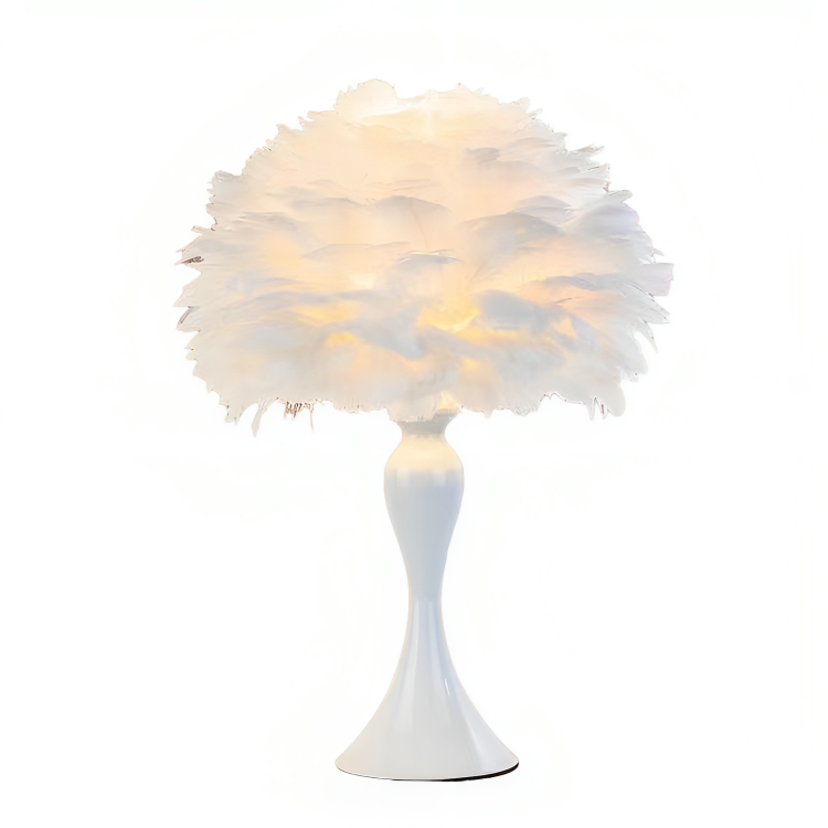 Creative Fashion Design Feather Bedroom Led Table Lamp