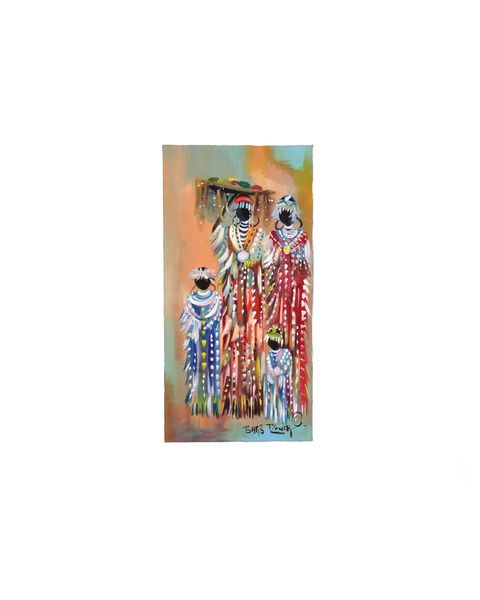 Ladies Ehtnic Fine Art Painting-Canvas Wall Art