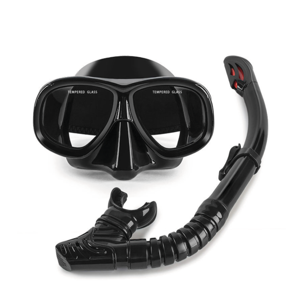 Professional Snorkeling Two-Piece, Diving Goggles And Silicone Respirator