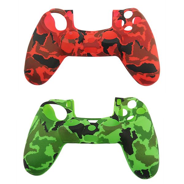 Unibright Silicone Covers (Pack of 2) Red and Green for PS4