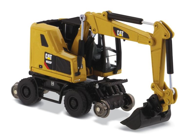 Diecast Masters 1/87 CAT M323F Railroad Wheeled Excavator Diecast Model