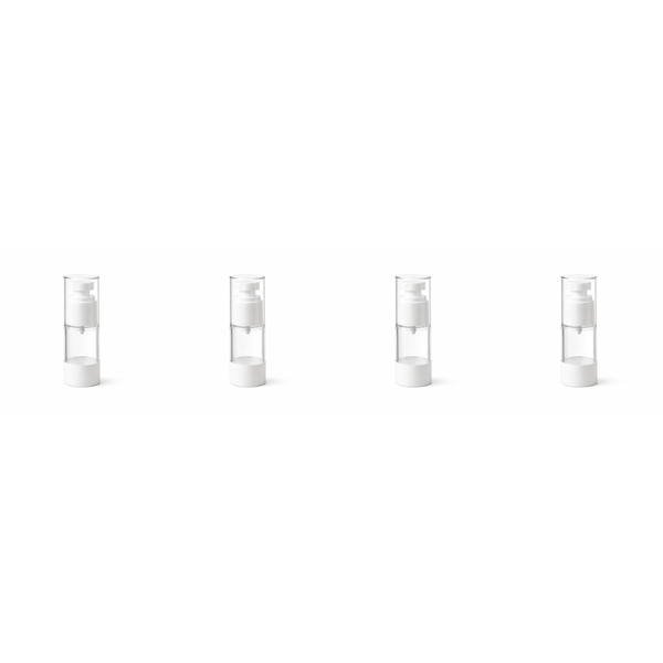 4 Pack 15ml Travel Spray Bottle - White/Transparent