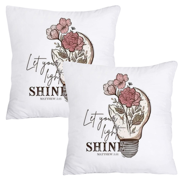 Scatter Cushion Cover Set - Let your light shine (Matthew 5-16)