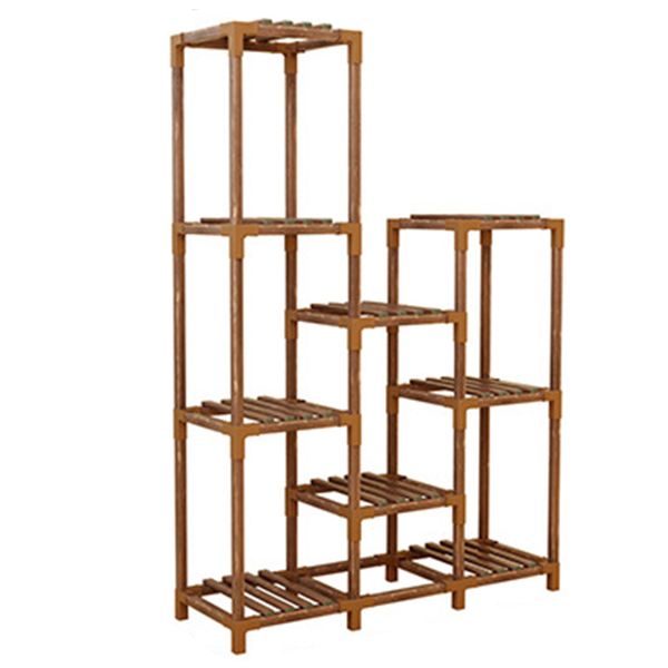 Garden Home Decor Bamboo Pot Plant Display Stand Summer (25x82x115cm)