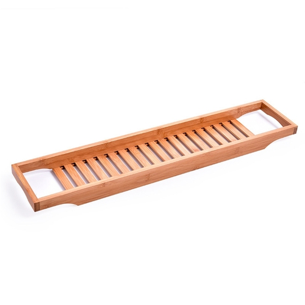Multifunction Non-Slip Bamboo Bathtub Shelf