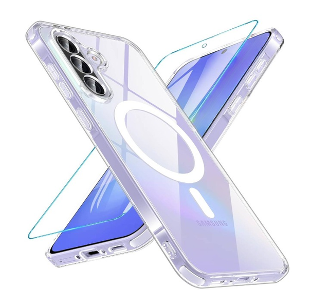 MagSafe Clear Case+Screen Protector Combo Compatible with Samsung Galaxy A26