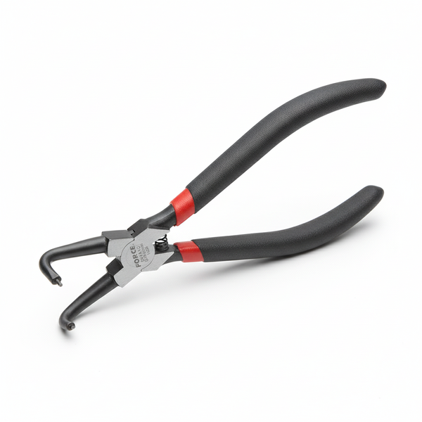 Force 140mm Internal Snap Ring Plier with 90 Bent Tip, 8-25mm