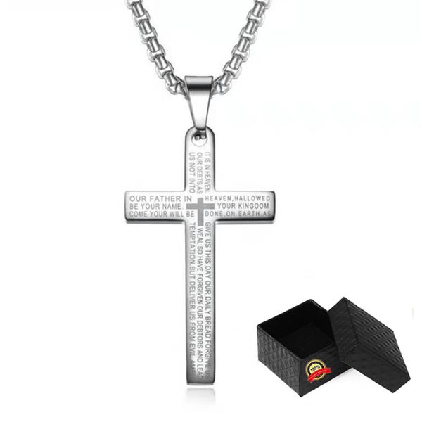 Favourable impression Stainless Steel Cross Pendant Necklace Ideal Gift SV