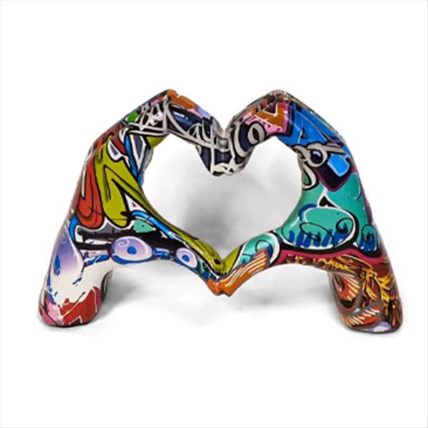 Colorful Gesture Decoration Love Finger Statue Modern Home Decor B