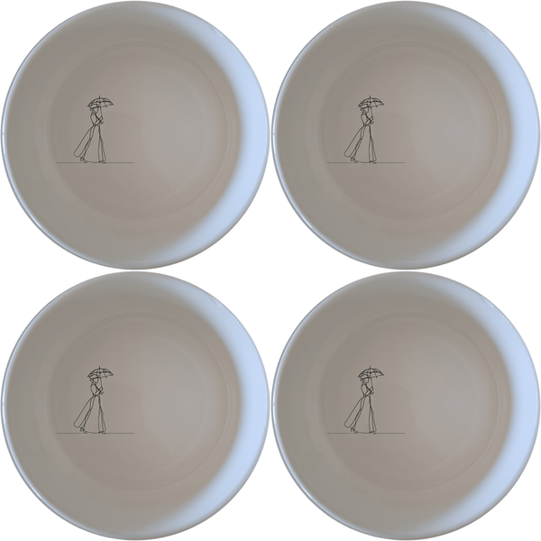 Abstract Victorian Woman Bowl Set of 4 - Range 2