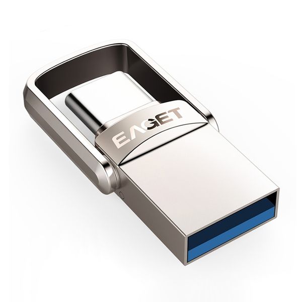 EAGET 128gb OTG Fash Drive with USB 3.1 and Type-C Connectors