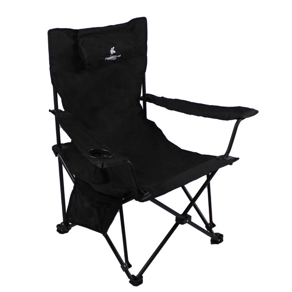 85x56x86cm Chanodug Recliner Camping Chair with Headrest FX7127 Black