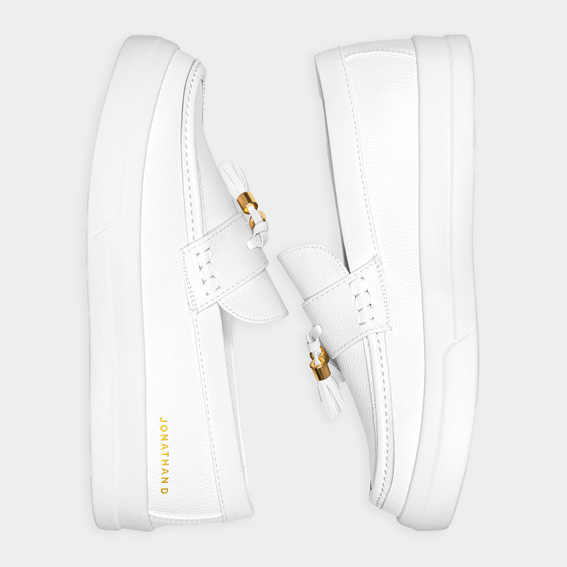 Jonathan D JTasselPU Mens White PU Tassel Loafers Shop Today