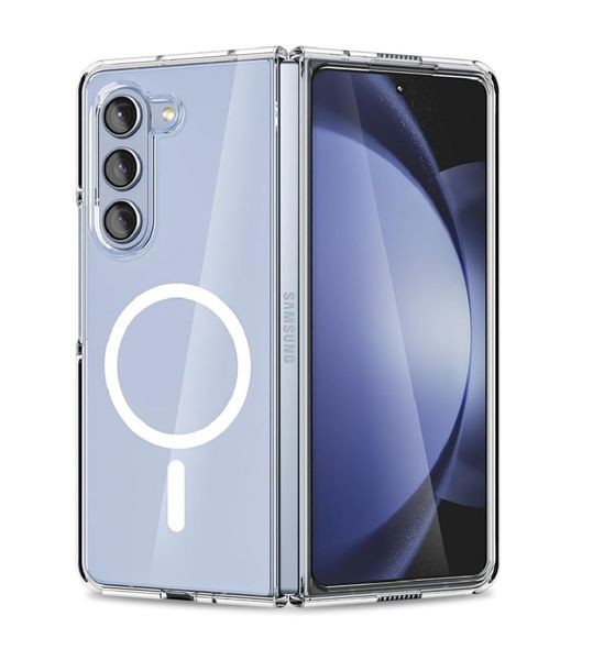 Transparent Magsafe Protective Case Back Cover compatible with Samsung Galaxy Z Fold 5