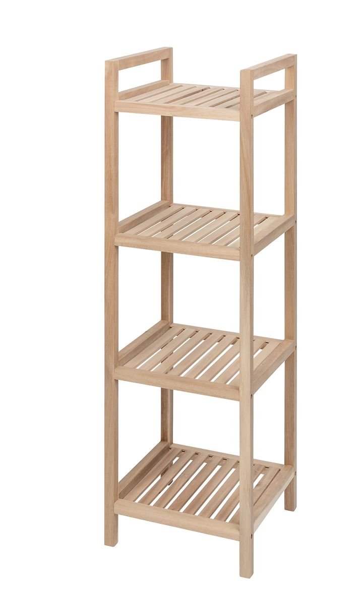 Wenko - 4-Tier Shelving Unit - Acina Range - Acacia Wood