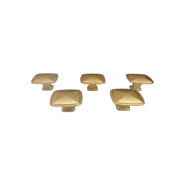 5 Piece Square Zinc Cabinet Knobs