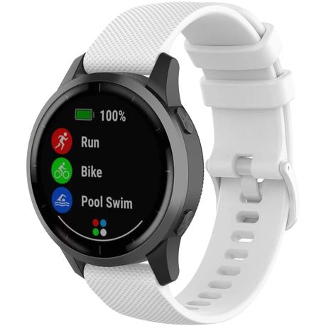 Silicone Strap for Garmin Vivoactive 4S watch White Shop Today