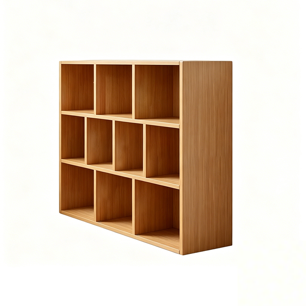 Modern Wood Grain 10 Cube Freestanding Bookshelf Display Cabinet