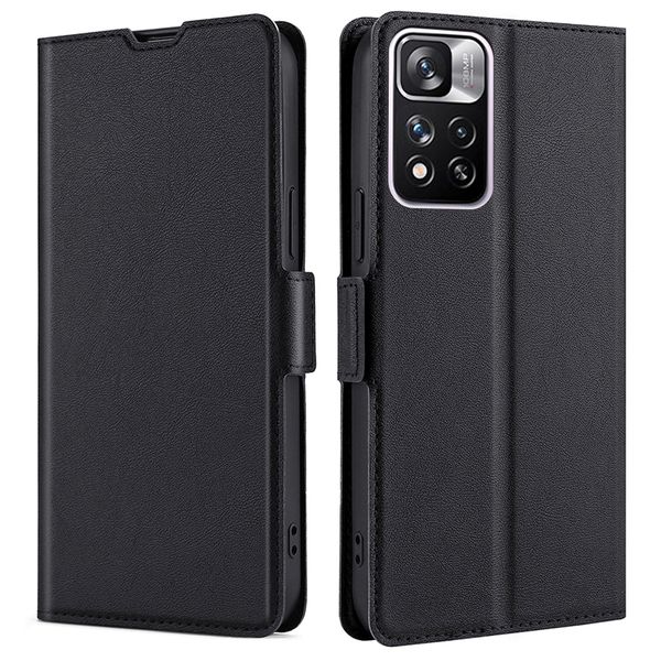 Side Buckle Leather Phone Case Compatible With Redmi Note 11 Pro 5G