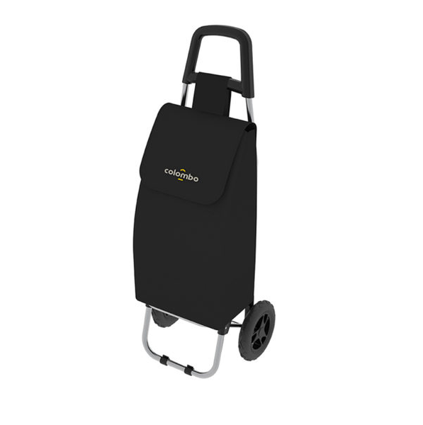 Colombo 40 Litres Waterproof Polyester Black Shopping Trolley - Rolly