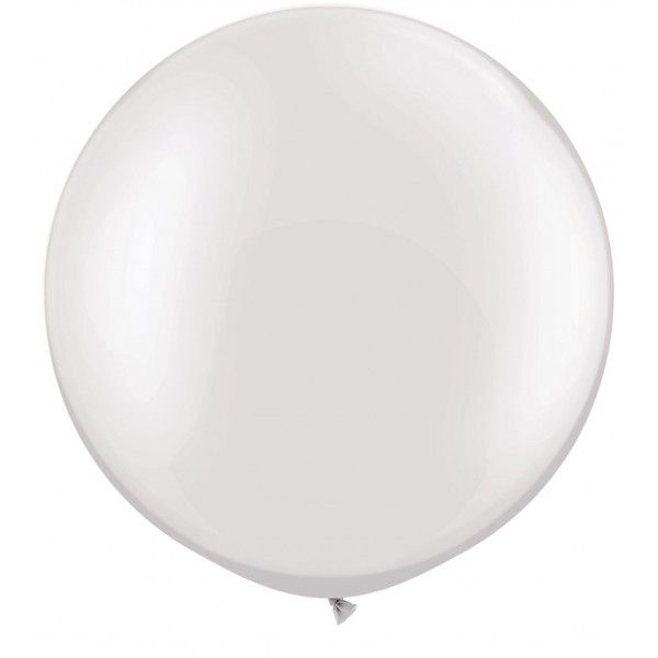 3 Feet Latex Plain Round Pearl White