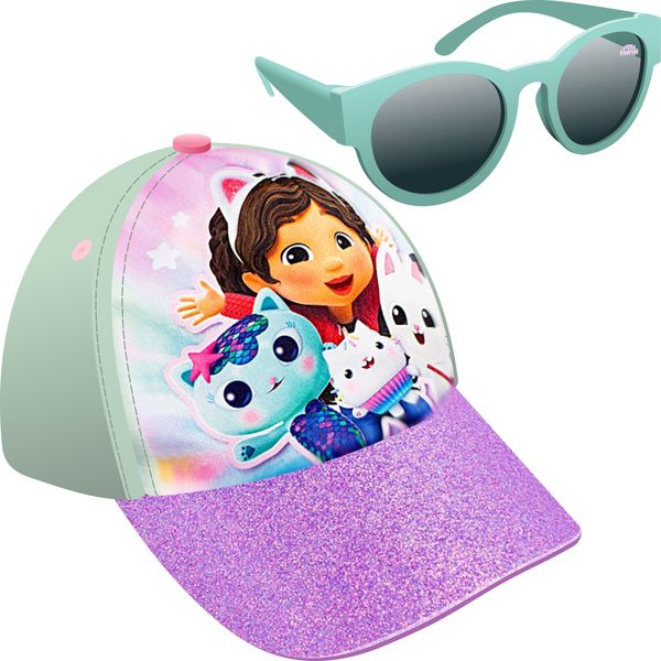 GABBY'S DOLLHOUSE By Dreamworks Official Licensed Kids Peak Cap &amp; Sunnies