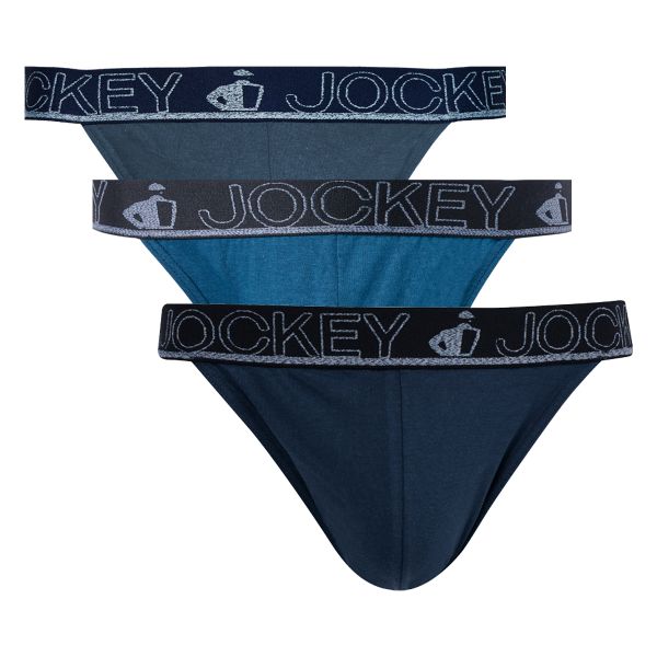 Jockey Men's 3 Pack Cotton Tanga Underwear