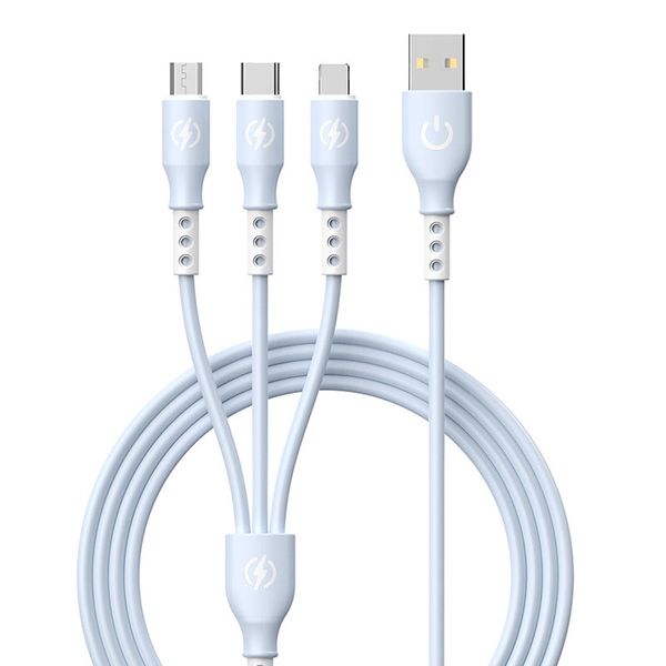 3-in-1 66W Super Fast Charging Data Cable, 1.2M USB-C to USB/Type-C