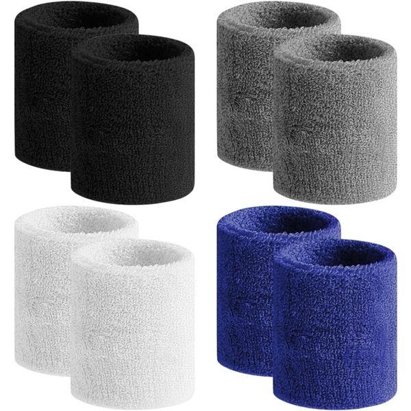 Sweatbands Sports Wristband for Men &amp; Women -8pcs Moisture Wicking Athletic