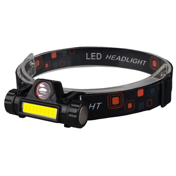 Magnetic LED Headlamp with USB Rechargeable COB Headlight