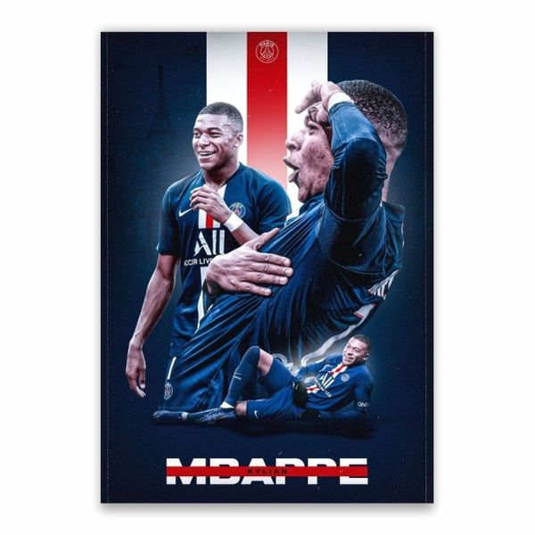 Kylian Mbappe PSG Collage Poster - A1