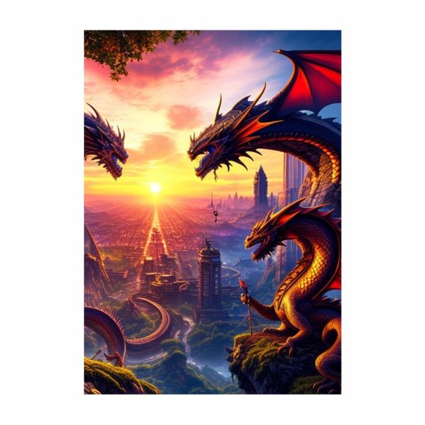 Dragon Fantasy Set 02 - A1 Poster