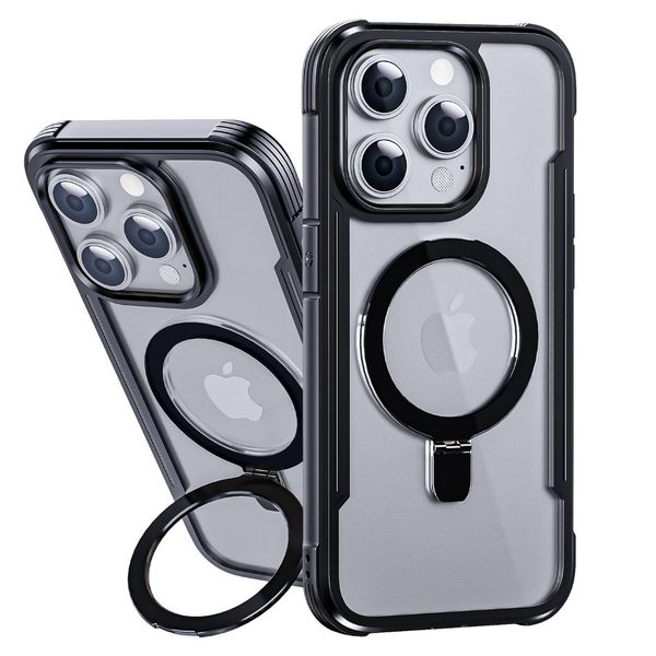 TUFF-LUV Rugged Magsafe Case for the Apple iPhone 15 Pro Max - Black/Clear