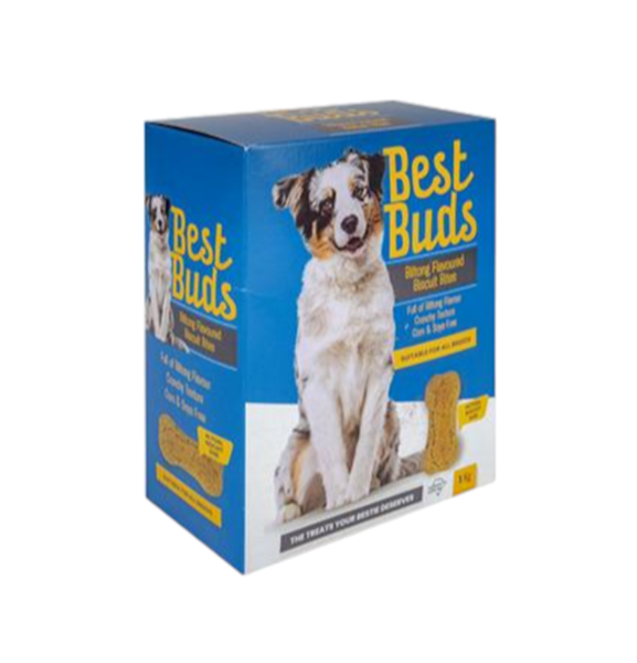 Best Buds - Biltong Flavoured Biscuit Bites Dog Treats 1Kg