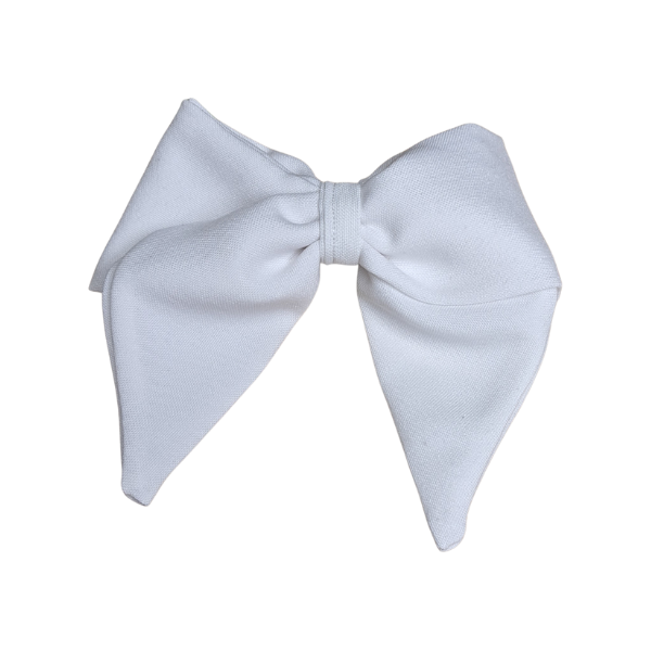 White Hair Bow Clip