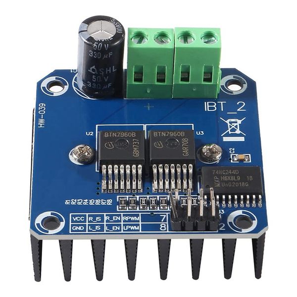 BTS7960 43A High Power Motor Driver Module Smart Car Driver Module