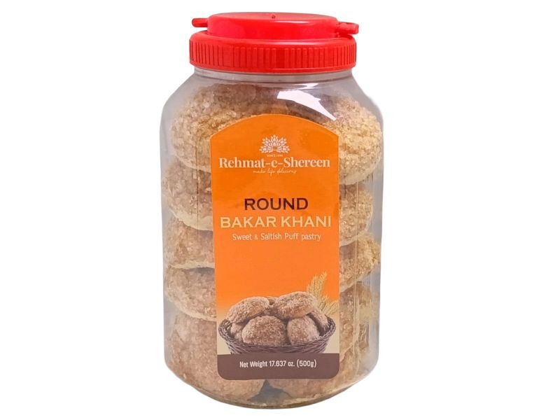 Round Bakarkhani (Sweet &amp; Saltish Puff Pastry) - 500g