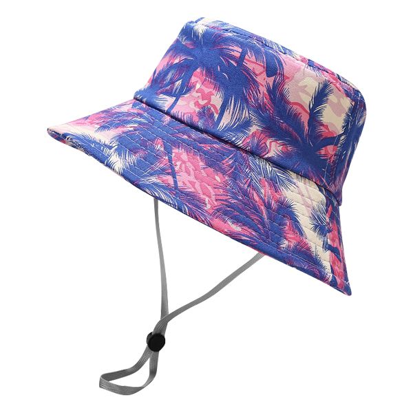 White Palms Bucket Hat with Drawstring
