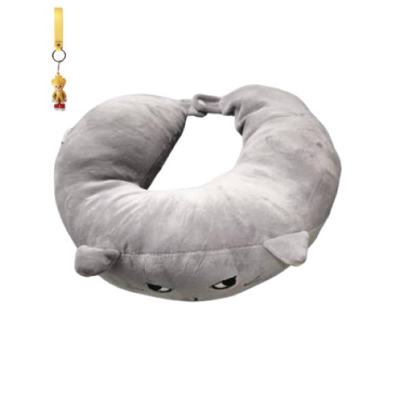 Cartoon Animal Travel Neck Pillow and Key Holder
