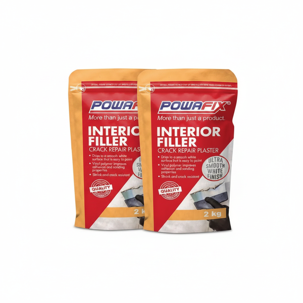Powafix 2 kg Interior Crack Filler for Walls and Repairs - 2 Pack