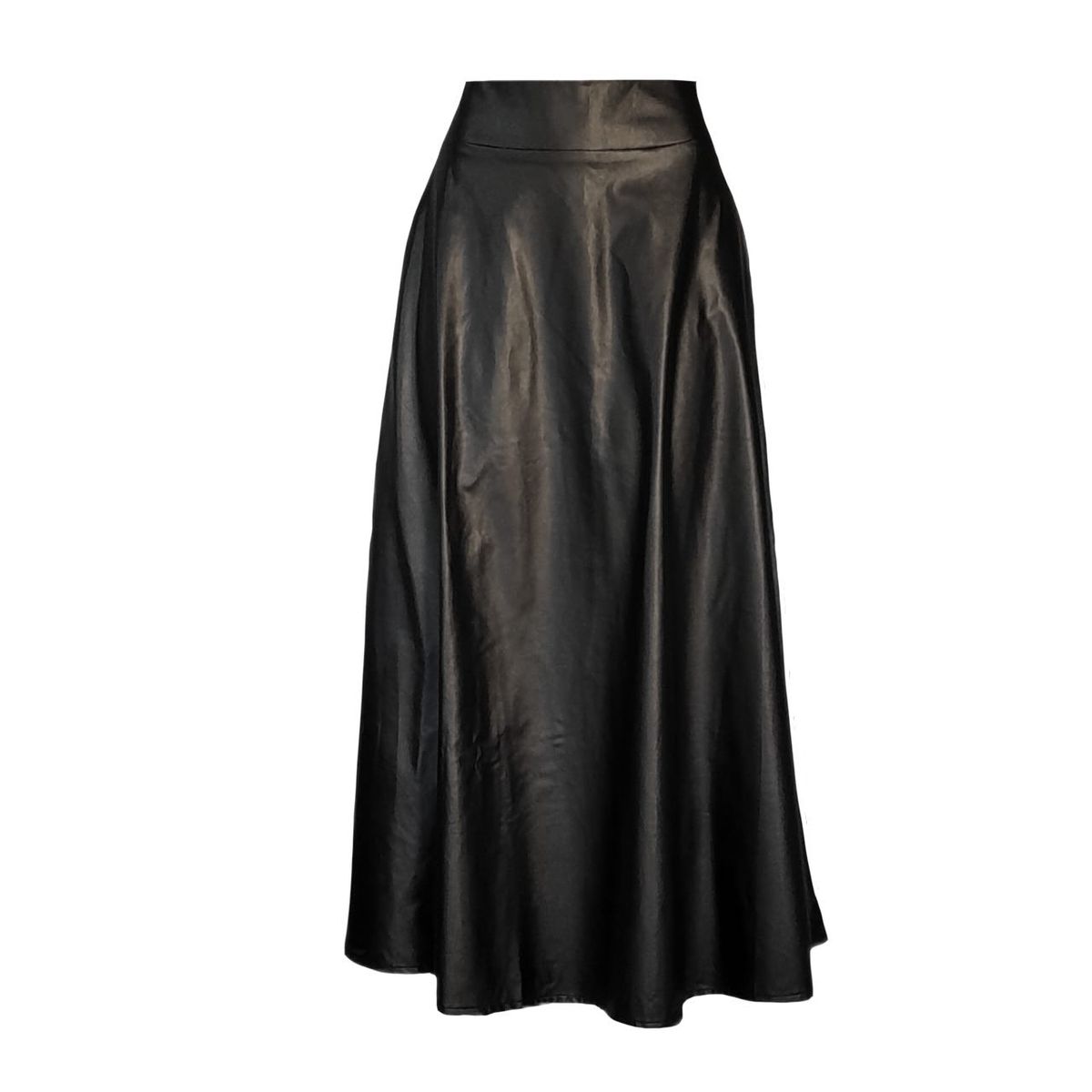 Women's Black Leather (PU) Ankle Skirt | Shop Today. Get it Tomorrow ...