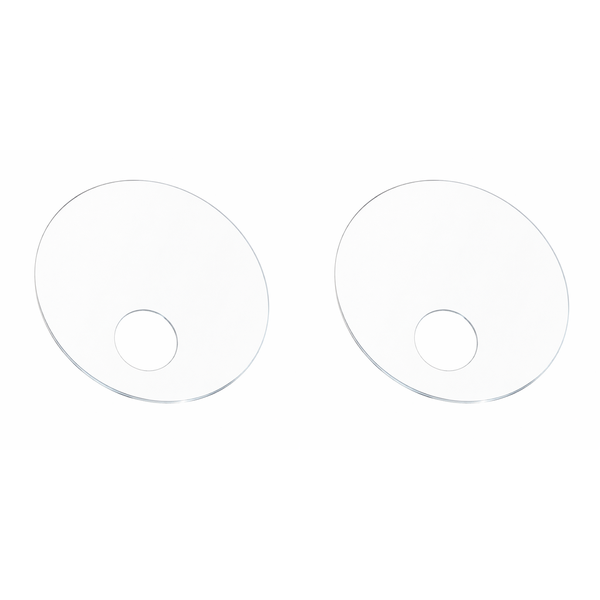 2 Pack - Round Acrylic Makeup Palette - Transparent