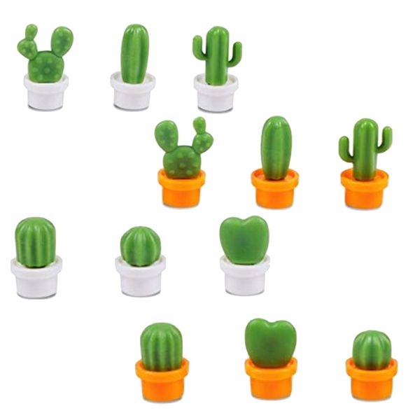 Craft Cactus Cute Fridge Office Whiteboard Photo Notes Decor Magnets-12Pcs